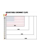 8 ft Aluminum Flagpole, Silver, Indoor Use with Classic Ball Topper and Base