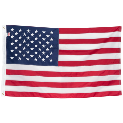 American Flag | Heavy Duty U.S. Flag | Durable 210D Oxford Nylon for High Winds | Quadruple Stitched Fly End | Embroidered Stars & Sewn Stripes | Brass Grommets | Patriotic Decor | ***Various Sizes***