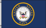 US Navy Emblem Flag 3x5ft Poly