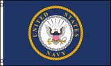 US Navy Emblem Flag 3x5ft Poly