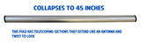 22ft Fiberglass Telescoping Flag Pole Kit with Ground Stake