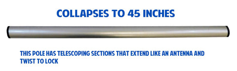 22ft Fiberglass Telescoping Flag Pole Kit with Ground Stake