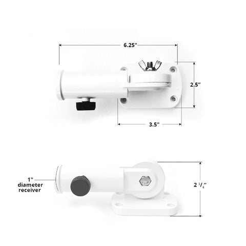 Adjustable Flagpole Bracket, Heavy Duty Aluminum, 1"